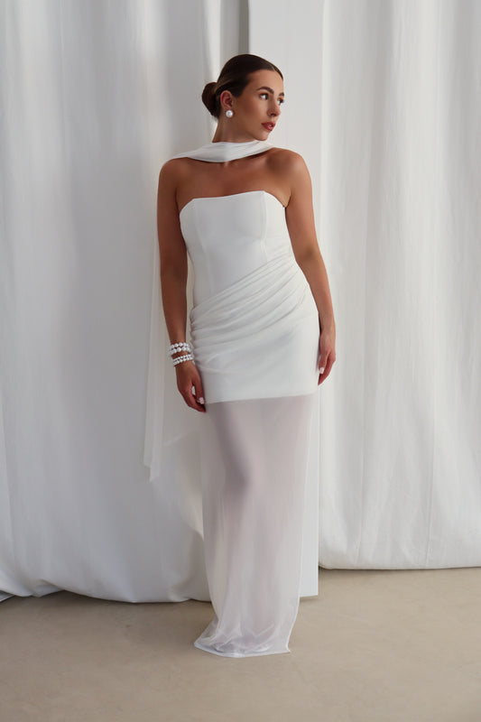 'Harriett' Multiway Strapless Dress - White