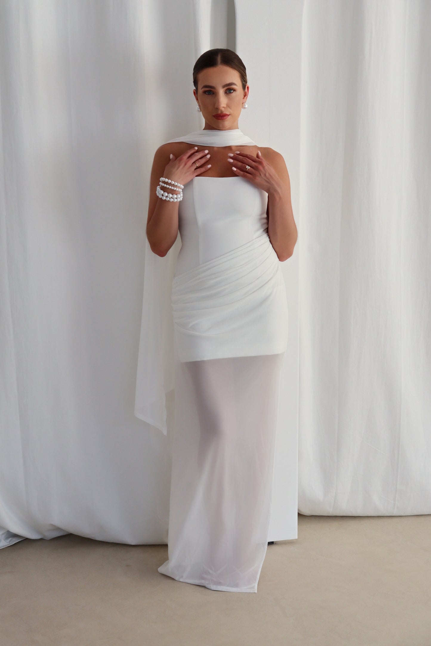 'Harriett' Multiway Strapless Dress - White