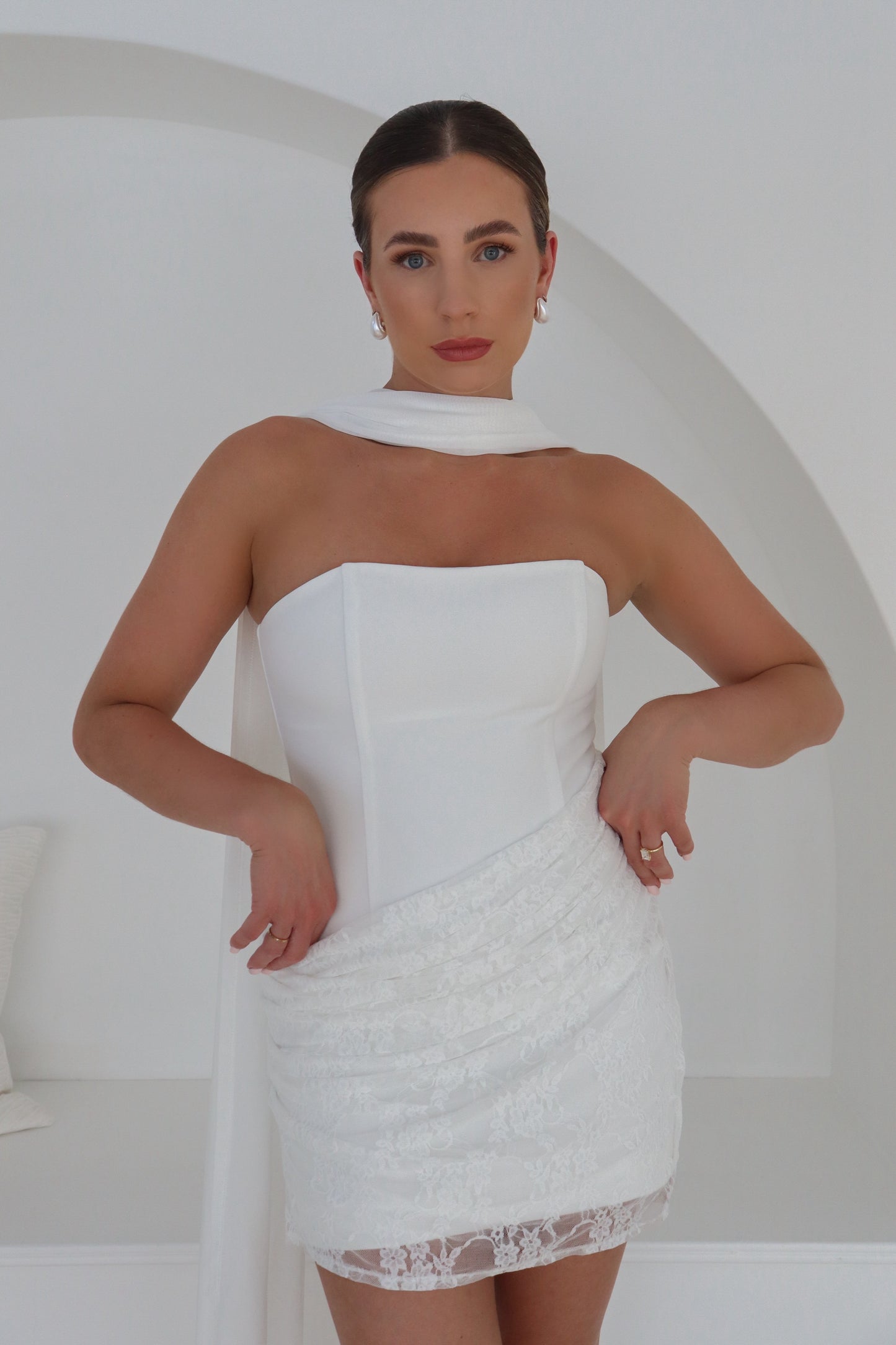 'Harriett' Multiway Strapless Dress - White