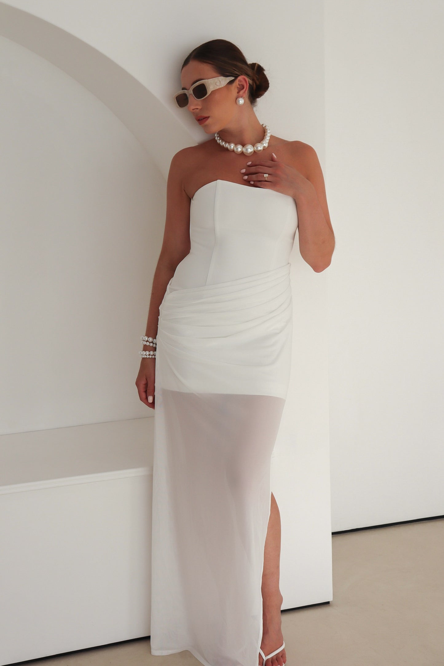 'Harriett' Multiway Strapless Dress - White
